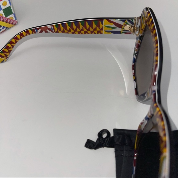 Dolce and Gabbana 54mm Gradient Butterfly Sunglasses Havana / Brown Gradient - Picture 12 of 15